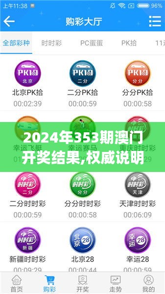 2024年353期澳門開獎結果,權威說明解析_10DM14.772