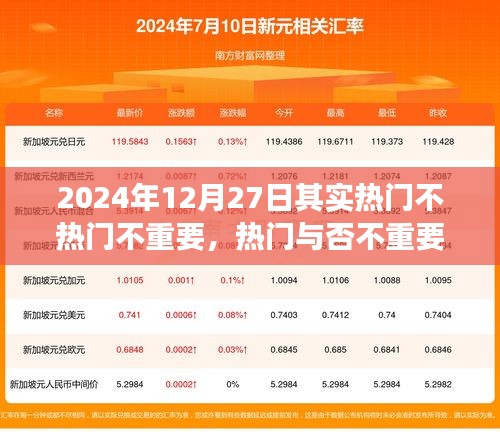 多維解讀下的特殊日子，2024年12月27日的深度觀察