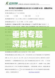 垂線專題深度解析，概念理解與應(yīng)用實(shí)踐