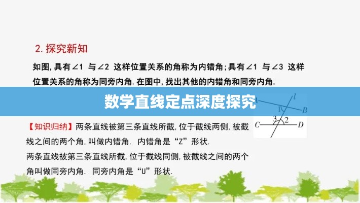 數(shù)學直線定點深度探究
