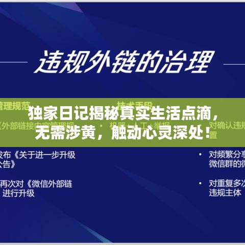 獨家日記揭秘真實生活點滴，無需涉黃，觸動心靈深處！