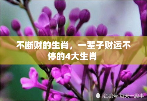 不斷財?shù)纳?，一輩子財運(yùn)不停的4大生肖 