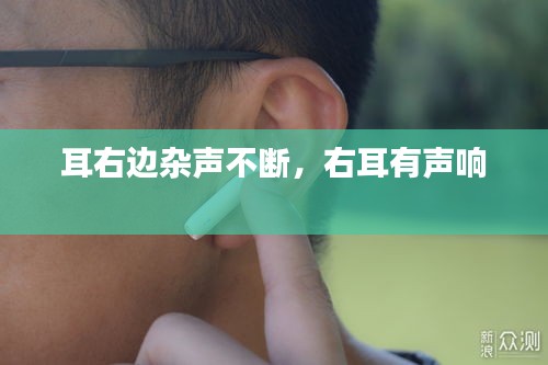耳右邊雜聲不斷，右耳有聲響 