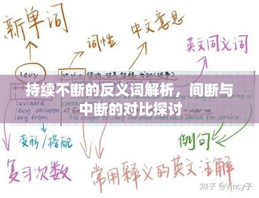 持續(xù)不斷的反義詞解析，間斷與中斷的對(duì)比探討