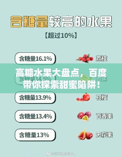 高糖水果大盤點，百度帶你探索甜蜜陷阱！