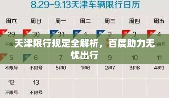 天津限行規(guī)定全解析，百度助力無憂出行