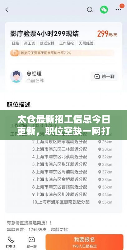 太倉(cāng)最新招工信息今日更新，職位空缺一網(wǎng)打盡！