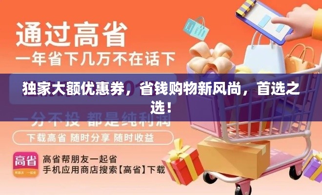 獨家大額優(yōu)惠券，省錢購物新風(fēng)尚，首選之選！