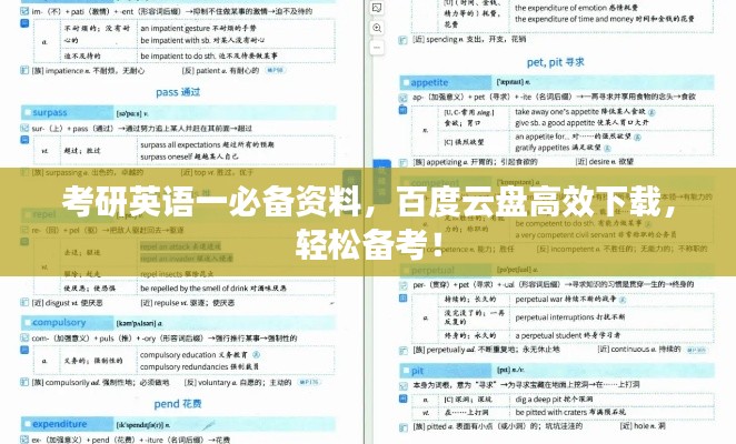 考研英語(yǔ)一必備資料，百度云盤高效下載，輕松備考！