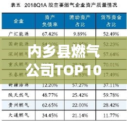 內(nèi)鄉(xiāng)縣燃?xì)夤綯OP10榜單揭曉，行業(yè)佼佼者引領(lǐng)地方能源新篇章