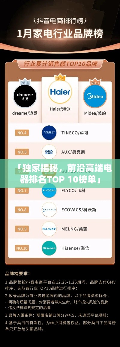 「獨(dú)家揭秘，前沿高端電器排名TOP 10榜單」
