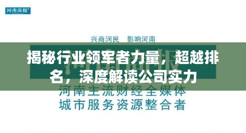揭秘行業(yè)領(lǐng)軍者力量，超越排名，深度解讀公司實(shí)力