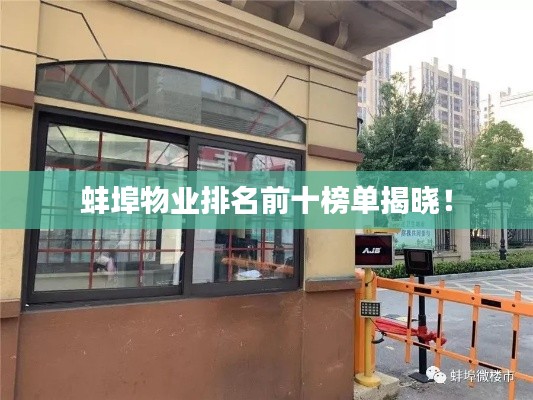 蚌埠物業(yè)排名前十榜單揭曉！