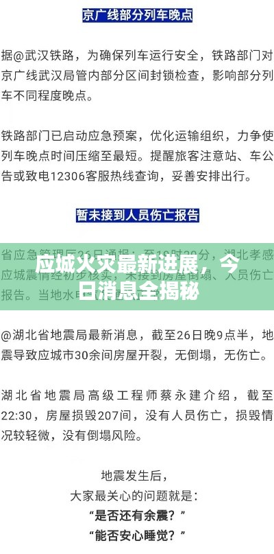 應城火災最新進展，今日消息全揭秘