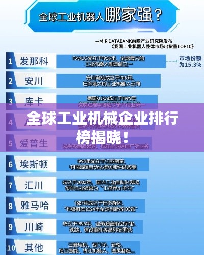 全球工業(yè)機(jī)械企業(yè)排行榜揭曉！