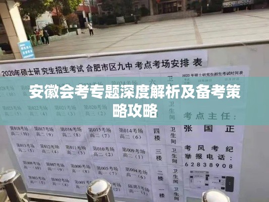 安徽會考專題深度解析及備考策略攻略