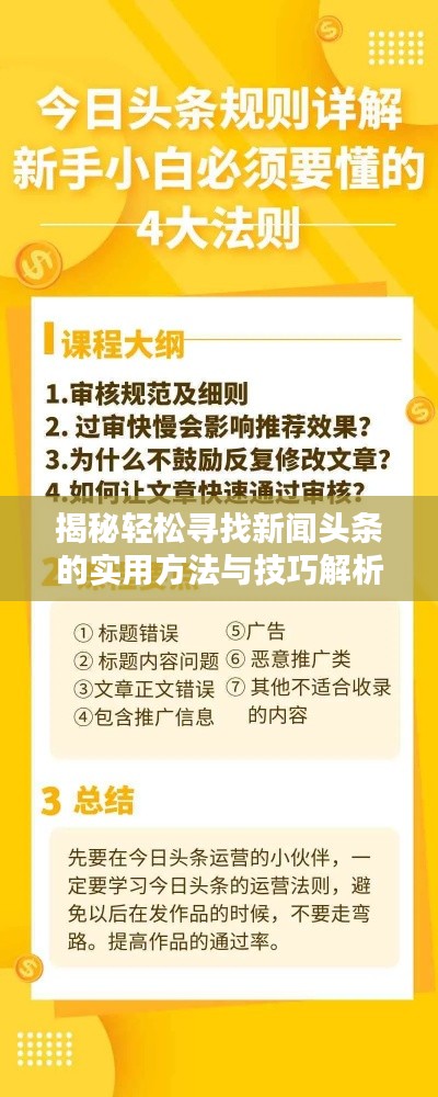 揭秘輕松尋找新聞?lì)^條的實(shí)用方法與技巧解析