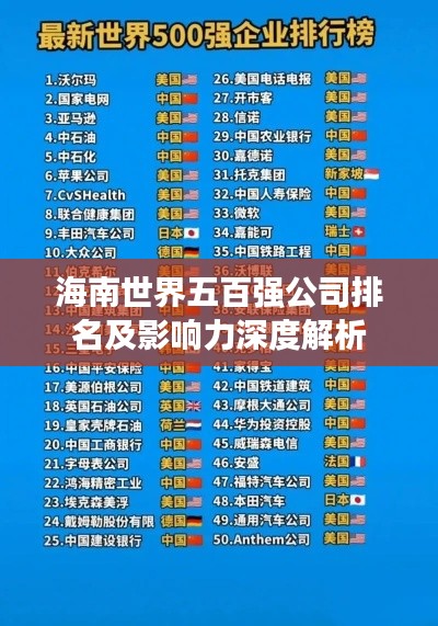 海南世界五百?gòu)?qiáng)公司排名及影響力深度解析
