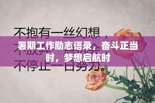 暑期工作勵志語錄，奮斗正當時，夢想啟航時