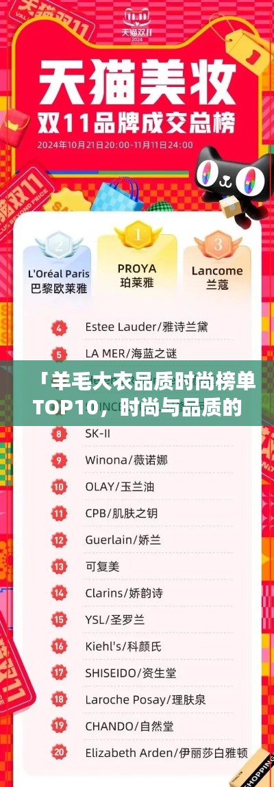 「羊毛大衣品質(zhì)時(shí)尚榜單TOP10，時(shí)尚與品質(zhì)的完美融合」