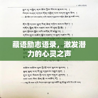 藏語勵志語錄，激發(fā)潛力的心靈之聲