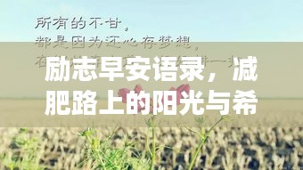 勵(lì)志早安語錄，減肥路上的陽光與希望啟航新征程