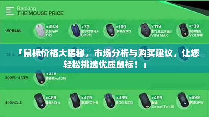 「鼠標價格大揭秘，市場分析與購買建議，讓您輕松挑選優(yōu)質(zhì)鼠標！」