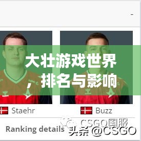 大壯游戲世界，排名與影響力的巔峰對決！
