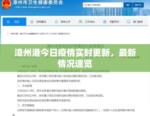 漳州港今日疫情實(shí)時(shí)更新，最新情況速覽